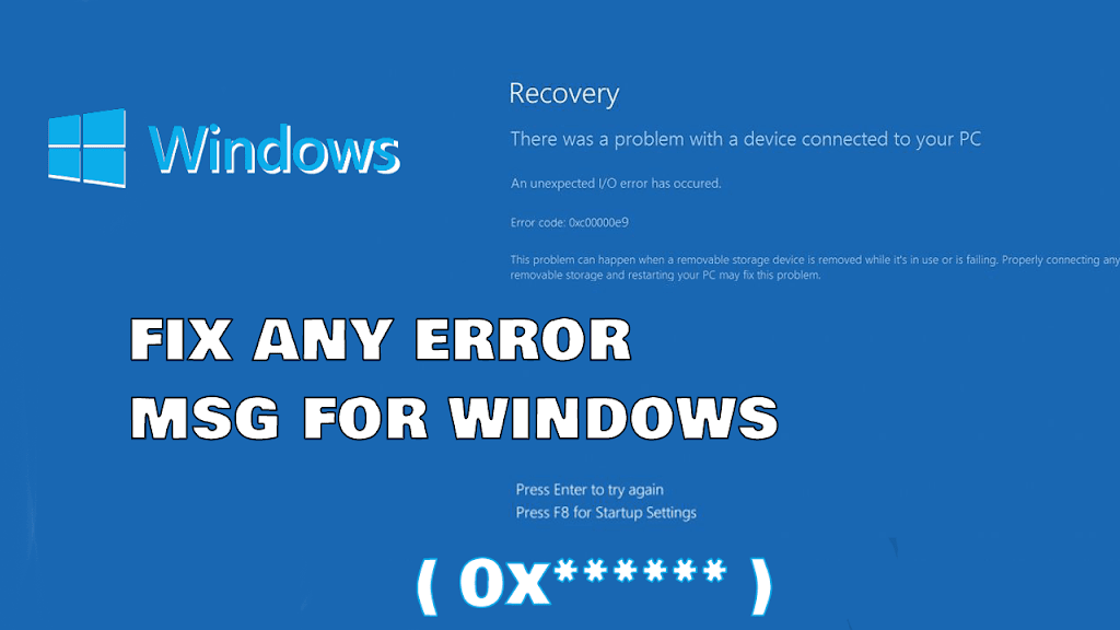 How To Fix ANY (error 0x******) windows xp/vist/7/8/8.1/10 new  Method (Solved ) for 2020