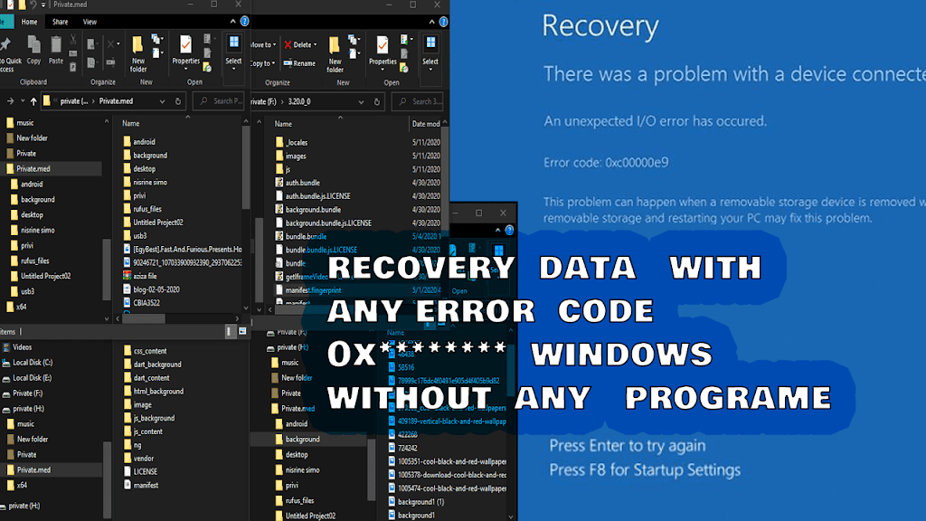 how to recover your data when your windows error ( code 0X** )Without Booting Into Windows easy way